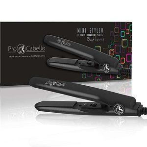 PROCABELLO MINI STYLER CERAMIC TORUMALINE PLATES-BLACK 0.5"